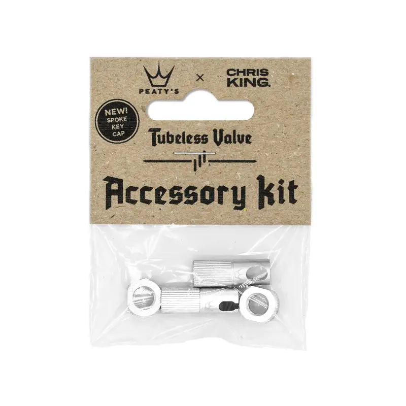 Balfes Bikes Peaty's x Chris King Tubeless Valve Accessory Kit in Silver | Free postage over £30, £10 off first order, price match & 0% finance.