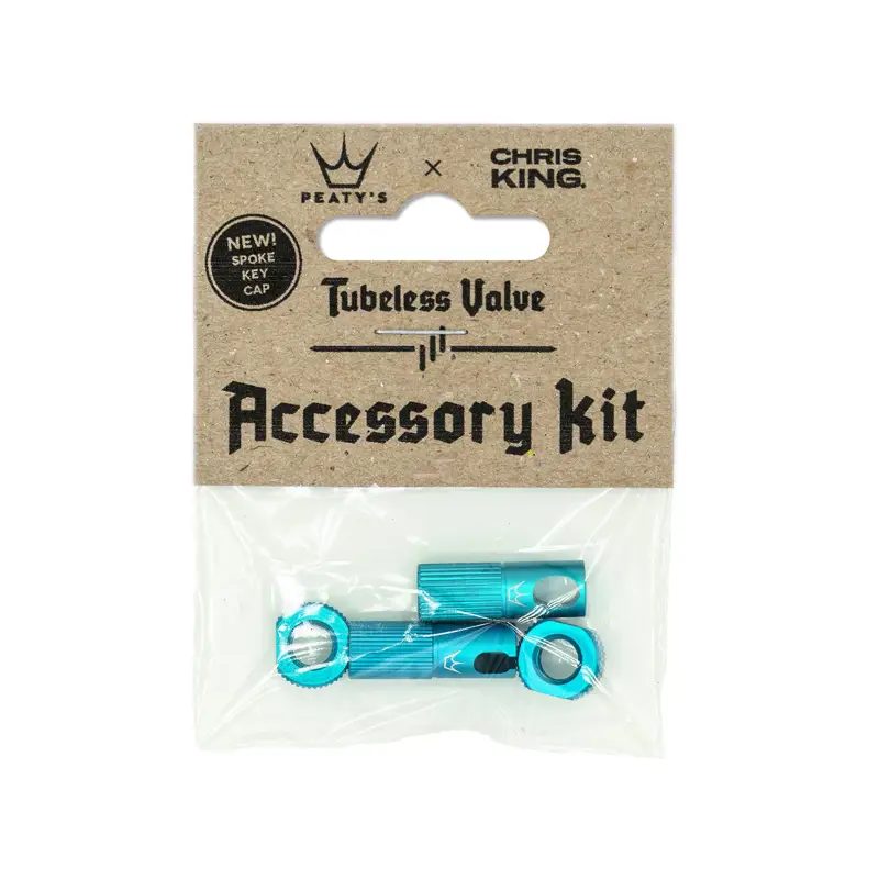 Balfes Bikes Peaty's x Chris King Tubeless Valve Accessory Kit in Turquoise | Free postage over £30, £10 off first order, price match & 0% finance.