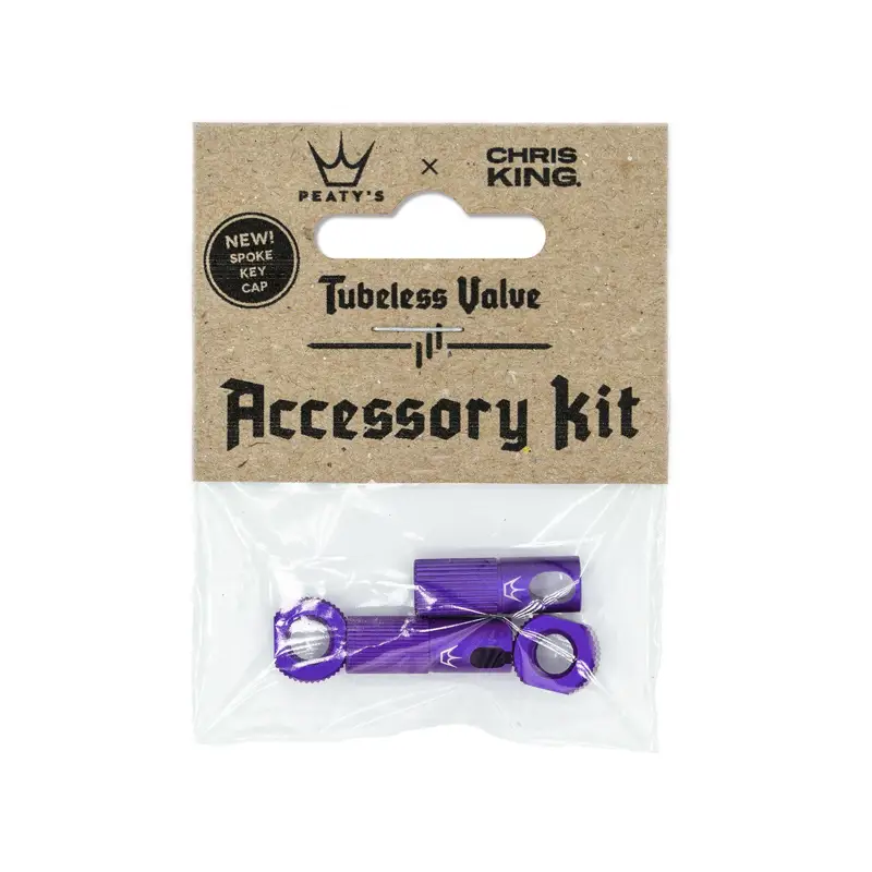 Balfes Bikes Peaty's x Chris King Tubeless Valve Accessory Kit in Violet | Free postage over £30, £10 off first order, price match & 0% finance.