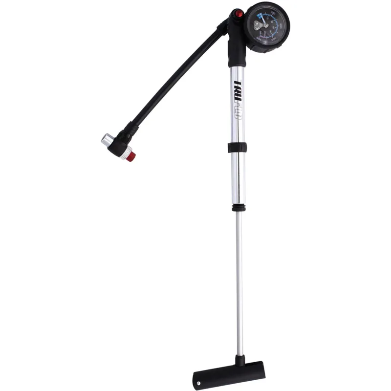 Truflo Air Lock Shock Pump Non-leak Head with Gauge in Silver-1