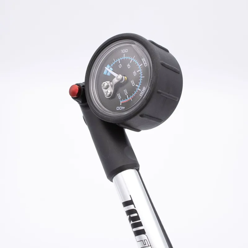 Truflo Air Lock Shock Pump Non-leak Head with Gauge in Silver-2