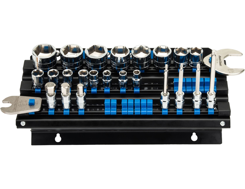 Park Tool JH-3 Wall-Mounted Socket/Bit/Torque Tool Organiser in Blue-1