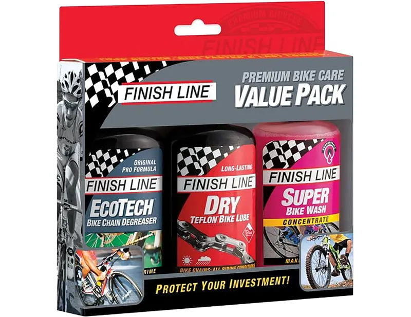 Balfes Bikes Finish Line Dry kit -  EcoTech Degreaser/Super Bike Wash/Dry Lube | Free postage over £30, £10 off first order, price match & 0% finance.