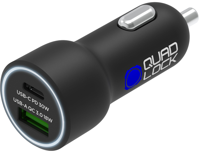 Balfes Bikes Quad Lock Dual USB 48W Dual Car Charger in Black | Free postage over £30, £10 off first order, price match & 0% finance.