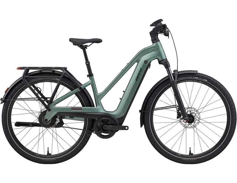 Balfes Bikes Giant Explore E+ 2 Stagger Electric Hybrid Bike 2026 in Alpine Green | Free postage over £30, £10 off first order, price match & 0% finance.