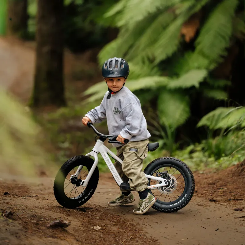 Kids Ride Shotgun Dirt Hero II Balance Bike 12inch wheel with Magura Brake 2027 in Arctic Storm White-4