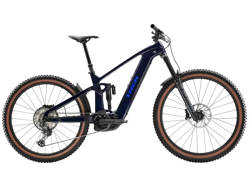 EX DEMO Trek Rail+ 9.7 Gen 5 Electric Full Suspension Mountain Bike Medium 2026 in Navy Smoke