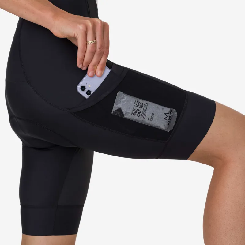 Rapha Women's Brevet Element Cargo Bib Shorts in Black/White-5