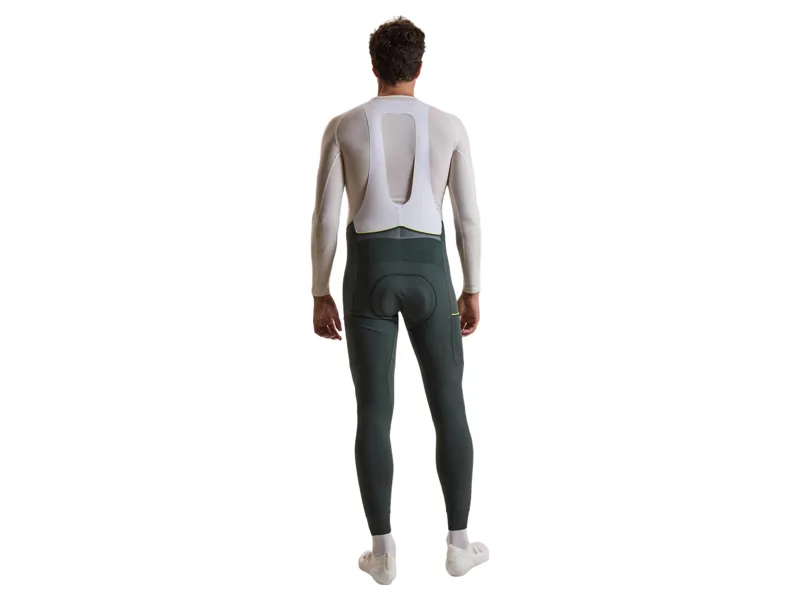 Rapha Men's Brevet Cargo Winter Tights in Dark Forest/Chartreuse-3