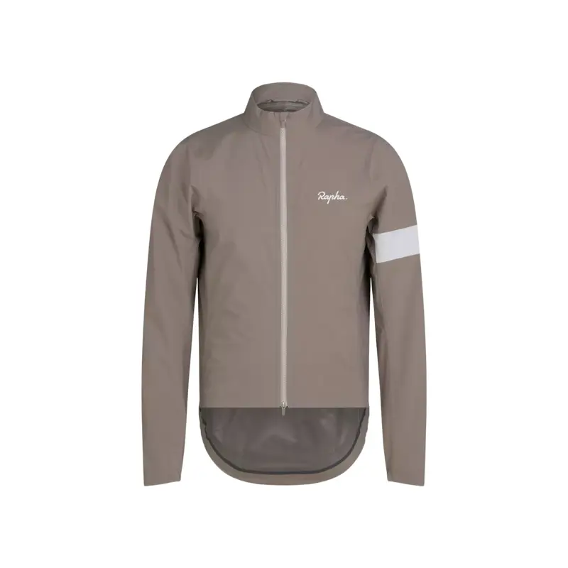 Balfes Bikes Rapha Men's Core Rain Jacket III in Dark Tan/White | Free postage over £30, £10 off first order, price match & 0% finance.