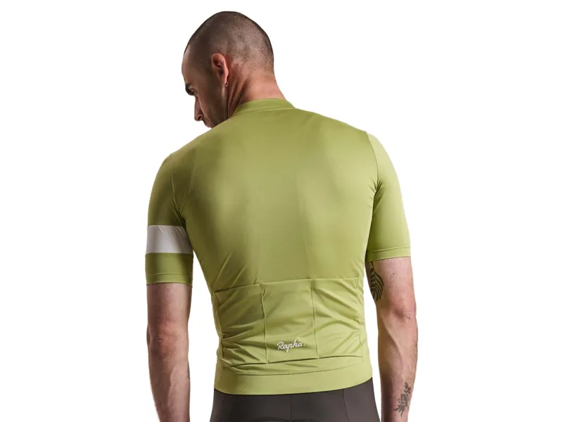 Rapha Men's Core Short Sleeve Jersey in Fern/White-3