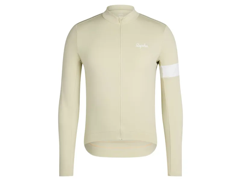Rapha Men's Core Thermal Long Sleeve Jersey in Hay/White