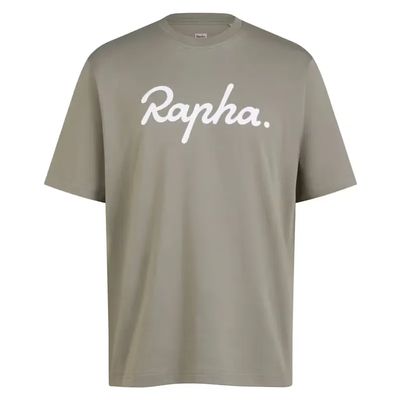 Rapha Men's Cotton Logo T-Shirt in Khaki/White