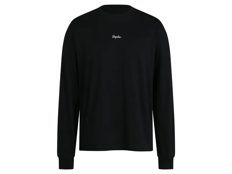 Rapha Men's Long Sleeve Cotton T-Shirt in Black/White