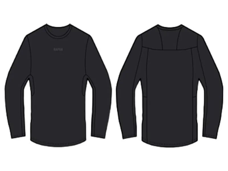 Rapha Men's Long Sleeve Trail Technical T-Shirt in Black/Dark Grey