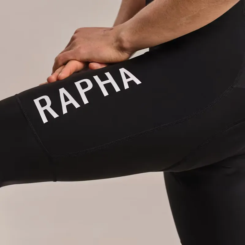 Rapha Men's Pro Team Training Bib Shorts II Regular in Black/White-4
