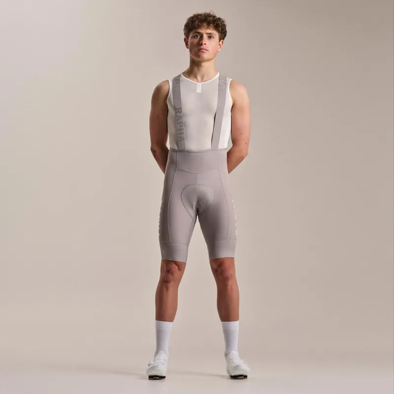 Rapha Men's Pro Team Training Bib Shorts II Regular in Smoky Silver/Smoky Silver-2