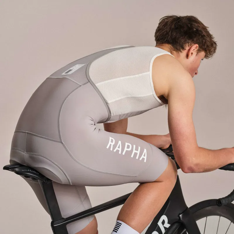 Rapha Men's Pro Team Training Bib Shorts II Regular in Smoky Silver/Smoky Silver-5