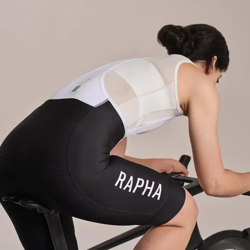 Rapha Women's Pro Team Training Bib Shorts II Regular in Black/White-5