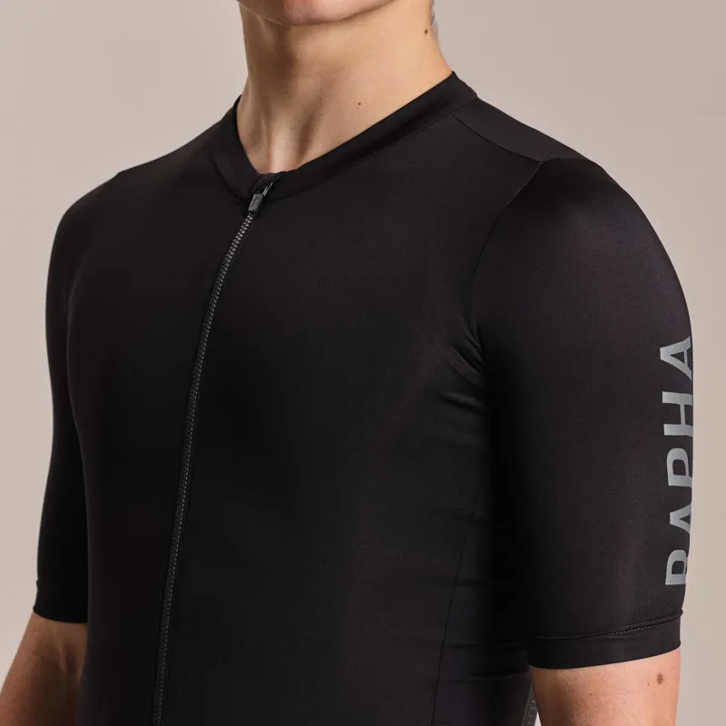 Rapha Men's Pro Team Short Sleeve Training Jersey III in Black/Dark Grey-4
