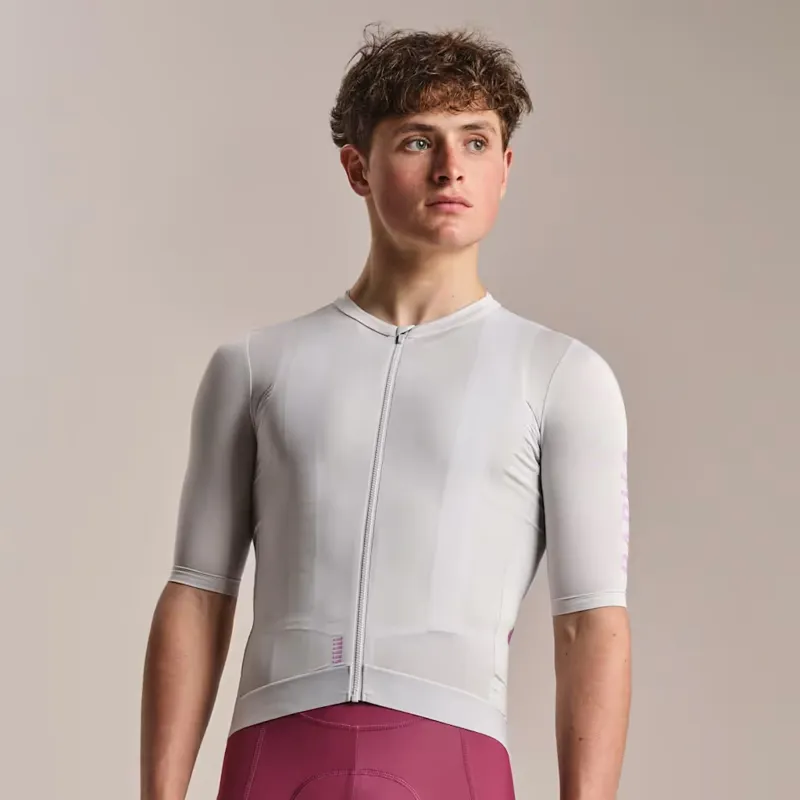 Rapha Men's Pro Team Short Sleeve Training Jersey III in Silver/Quartz-2