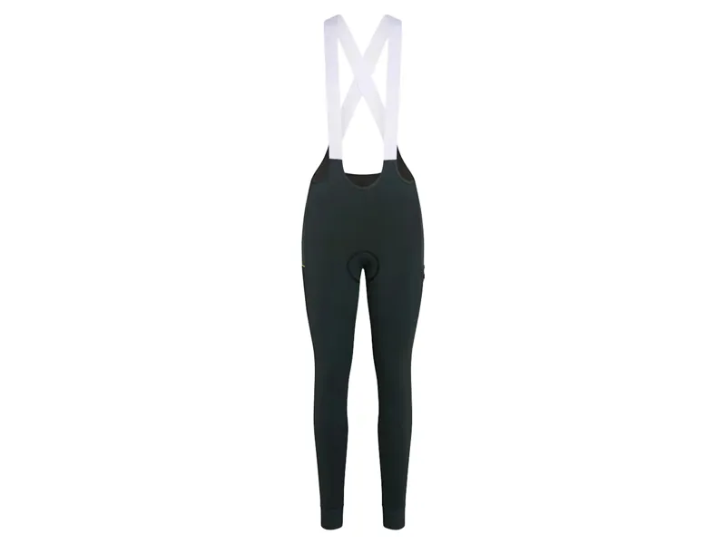 Rapha Women's Brevet Cargo Winter Tights in Dark Forest/Chartreuse