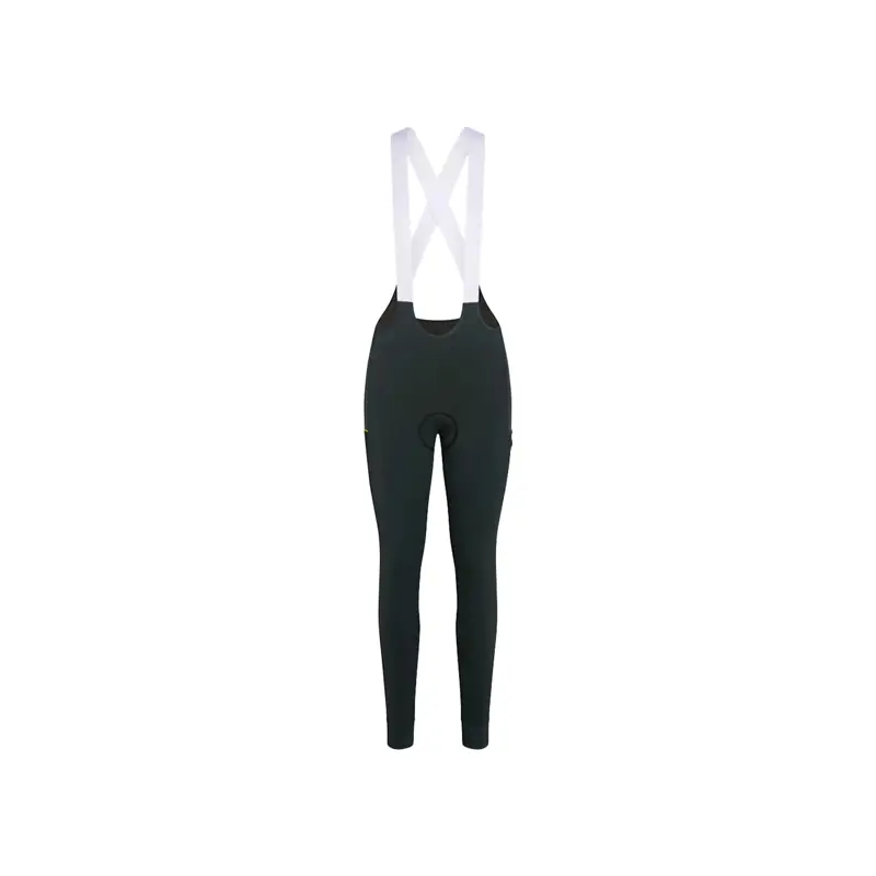Balfes Bikes Rapha Women's Brevet Cargo Winter Tights in Dark Forest/Chartreuse | Free postage over £30, £10 off first order, price match & 0% finance.
