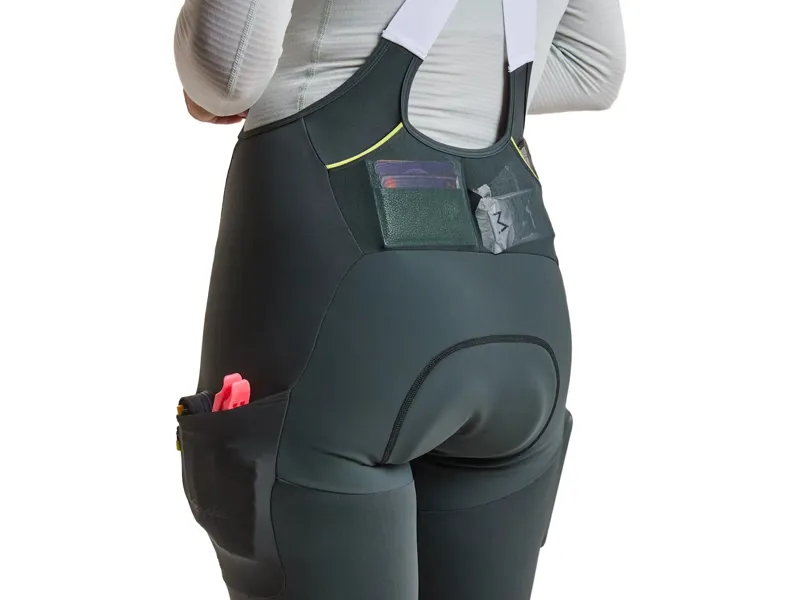 Rapha Women's Brevet Cargo Winter Tights in Dark Forest/Chartreuse-4