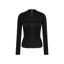 Rapha Women's Brevet Long Sleeve Merino Jersey III in Black/Black