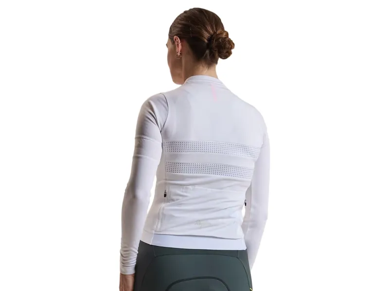 Rapha Women's Brevet Long Sleeve Merino Jersey III in White/Silver-3