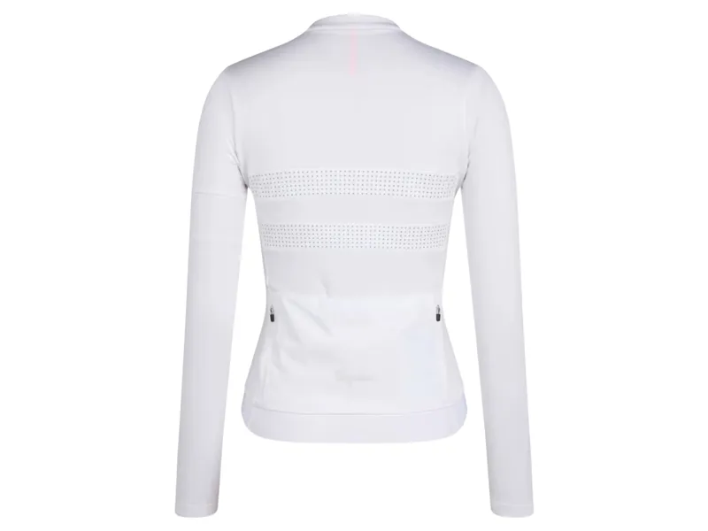 Rapha Women's Brevet Long Sleeve Merino Jersey III in White/Silver-1