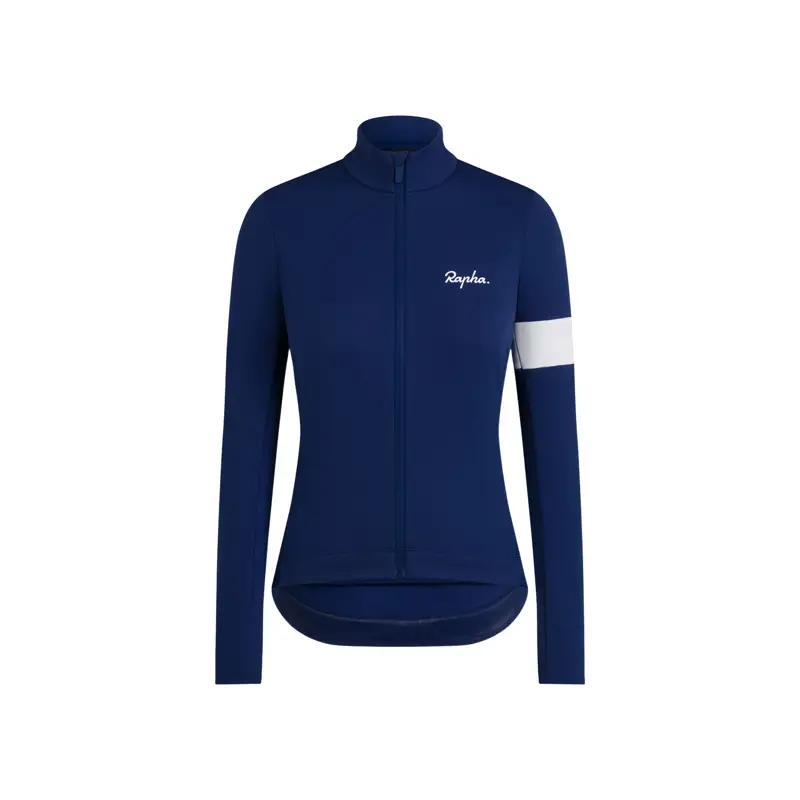 Balfes Bikes Rapha Women's Core Winter Jacket in Navy/White | Free postage over £30, £10 off first order, price match & 0% finance.