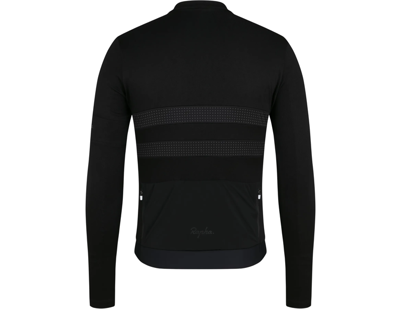 Rapha Men's Brevet Long Sleeve Merino Jersey III in Black-1