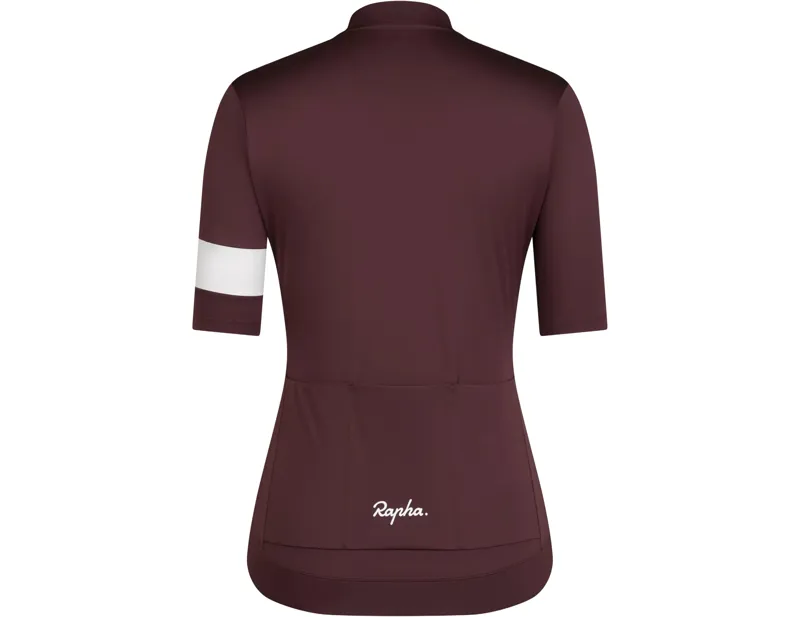 Rapha Women's Core Short Sleeve Jersey in Fudge/White Alyssum-1
