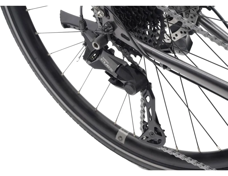 Ridgeback Voyage Hybrid Bike Chromoly Steel 2027 in Gower Grey-7