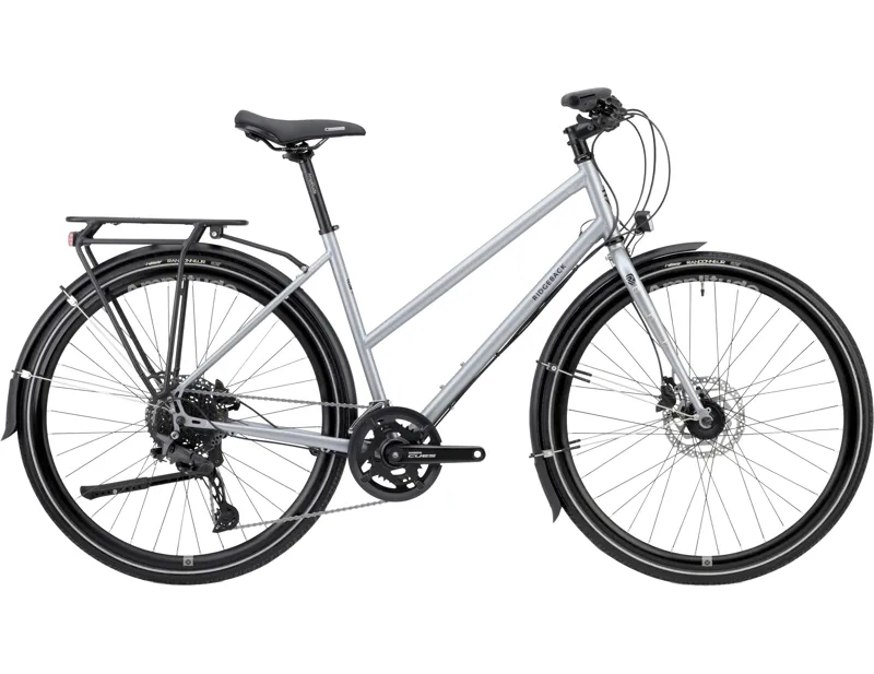 Ridgeback Voyage Hybrid Bike Chromoly Steel Open Frame 2027 in Stein Silver