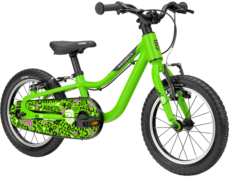 Ridgeback MX14 Kids Bike 2027 in Kracking Kiwi-1