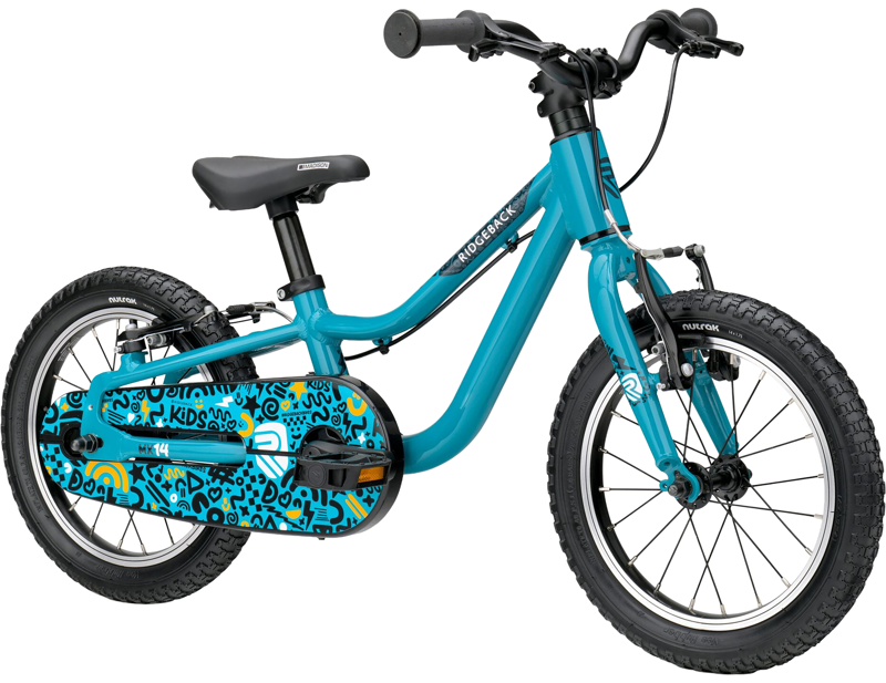 Ridgeback MX14 Kids Bike 2027 in Turbo Teal-1