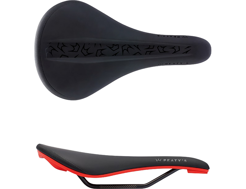 Peaty's Monarch 4130 Rail/Nylon Base Saddle in Red