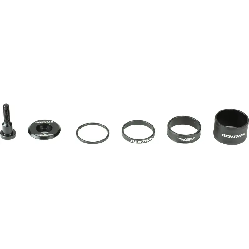 Balfes Bikes Renthal Headset Spacer and Top Cap Kit in Black | Free postage over £30, £10 off first order, price match & 0% finance.