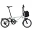 Brompton Electric P Line with SuperRoll+ 4-Speed Folding Bike 2027 in Lunar Ice Metallic