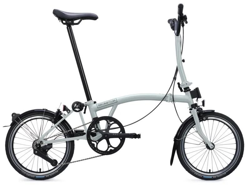 Brompton C Line 4-Speed Folding Bike 2027 in Lunar Ice