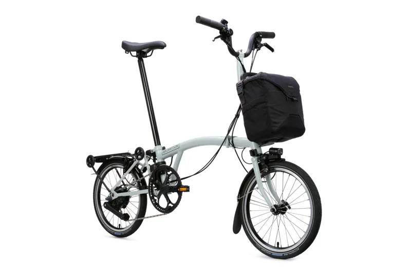Brompton Electric C Line with SuperRoll+ 4-Speed Folding Bike 2027 in Lunar Ice-1