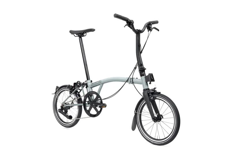 Brompton P Line V2 4-Speed Folding Bike 2027 in Lunar Ice Metallic-2