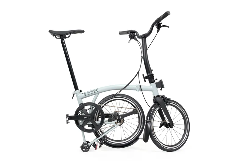 Brompton P Line V2 4-Speed Folding Bike 2027 in Lunar Ice Metallic-3