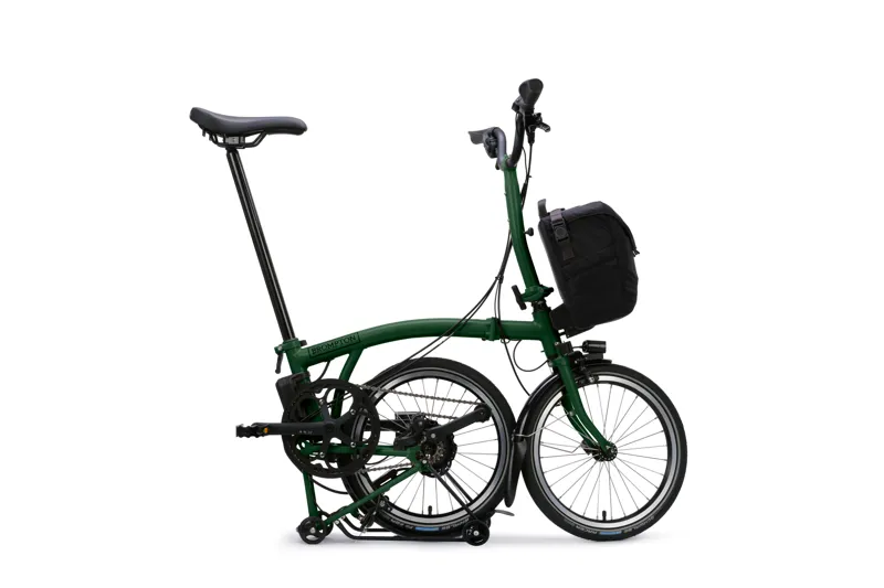 Brompton Electric C Line with SuperRoll+ 4-Speed Folding Bike 2027 in Racing Green-1
