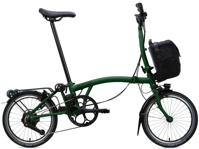 Brompton Electric C Line with SuperRoll+ 4-Speed Folding Bike 2027 in Racing Green