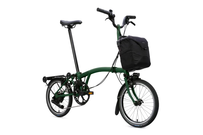 Brompton Electric C Line with SuperRoll+ 4-Speed Folding Bike 2027 in Racing Green-2
