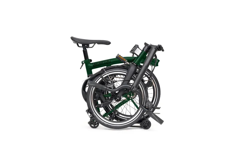 Brompton P Line V2 with SuperRoll+ 12-Speed Folding Bike 2027 in Racing Green-3