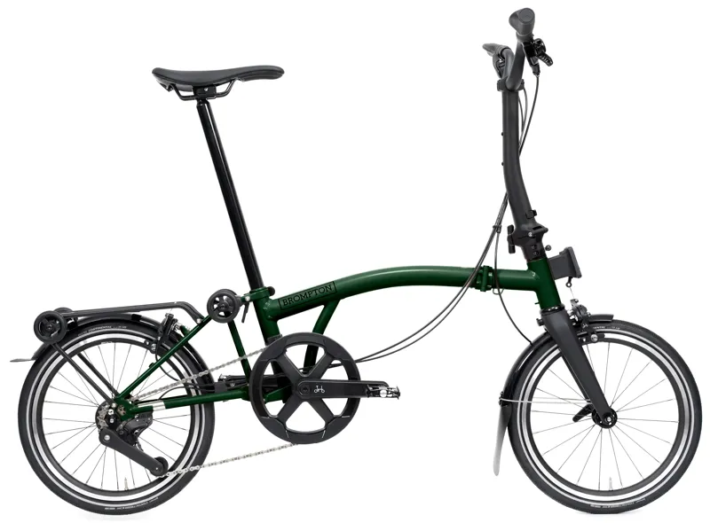 Brompton P Line V2 with SuperRoll+ 12-Speed Folding Bike 2027 in Racing Green